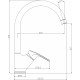 Смеситель Rossinka RS45-23 для кухонной мойки однорычажный, хром
