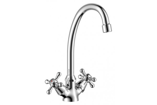Смеситель Rossinka Y Y02-71U для кухонной мойки двухвентильный, хром