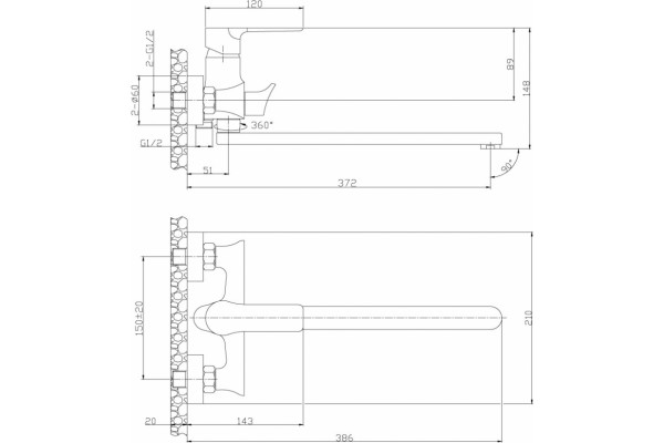 Смеситель Rossinka RS35 RS35-32PC универсальный однорычажный, хром