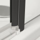 Душевой уголок Roth Exclusive ECR2N 90х90х205 профиль черный, стекло прозрачное, четверть круга, двери раздвижные
