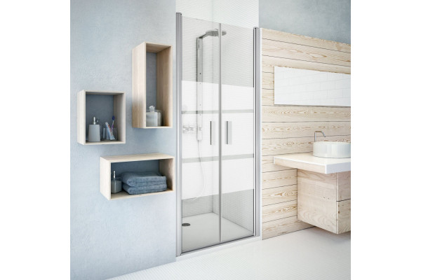 Душевая дверь Roth TOWER LINE 110х201 профиль серебро, стекло матовое, распашная