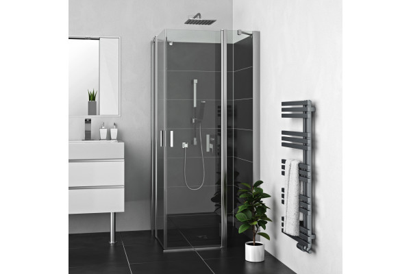 Душевая дверь Roth LEGA LIFT 90х195 профиль хром, стекло прозрачное, распашная