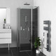Душевая дверь Roth LEGA LIFT 90х195 профиль хром, стекло прозрачное, распашная