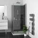 Душевая дверь Roth LEGA LIFT 80х195 профиль хром, стекло прозрачное, распашная