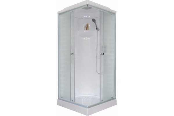 Душевая кабина Royal Bath RB 80HР1-М квадратная, поддон низкий, стекло матовое