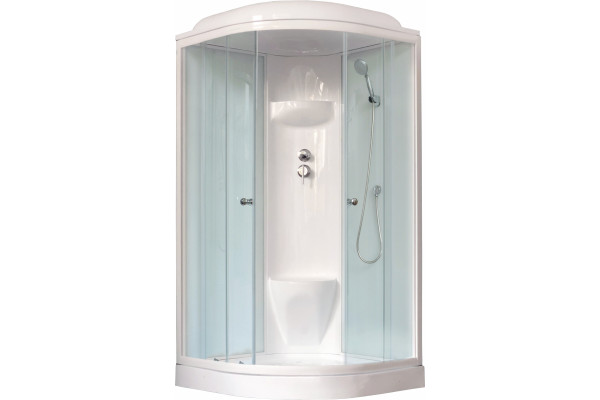 Душевая кабина Royal Bath RB 90HK6-WT четверть круга, поддон низкий, стекло прозрачное