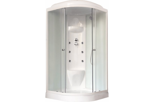 Душевая кабина Royal Bath RB 90HK7-WC четверть круга, поддон низкий, с гидромассажем