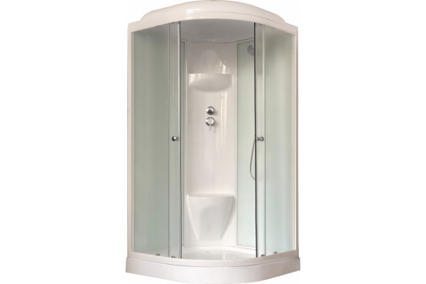 Душевая кабина Royal Bath RB 100HK6-WC четверть круга, поддон низкий, стекло рифленое
