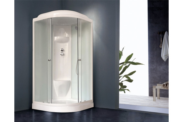 Душевая кабина Royal Bath RB 100HK6-WC четверть круга, поддон низкий, стекло рифленое