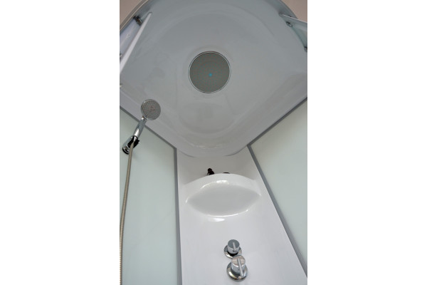 Душевая кабина Royal Bath RB 100HK6-WT четверть круга, поддон низкий, стекло прозрачное
