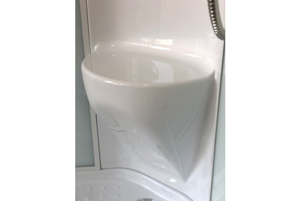 Душевая кабина Royal Bath RB 100HK6-WT четверть круга, поддон низкий, стекло прозрачное