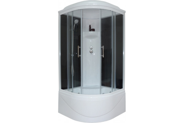 Душевая кабина Royal Bath RB 90BK6-BT четверть круга, поддон глубокий, стекло прозрачное
