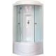 Душевая кабина Royal Bath RB 90BK6-WC четверть круга, поддон глубокий, стекло рифленое