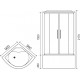 Душевая кабина Royal Bath RB 90BK6-WC четверть круга, поддон глубокий, стекло рифленое