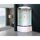 Душевая кабина Royal Bath RB 90BK6-WT-CH четверть круга, поддон глубокий