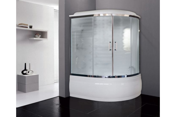 Душевой бокс Royal Bath RB 150ALP-C-СН L прямоугольный-асимметричный, с гидромассажем