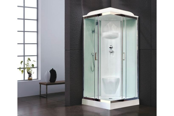 Душевая кабина Royal Bath RB 80HP6-WT-CH квадратная, поддон низкий