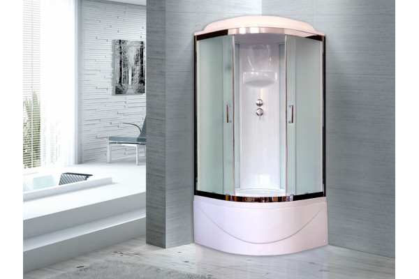 Душевая кабина Royal Bath RB 90BK6-WC-CH четверть круга, поддон глубокий