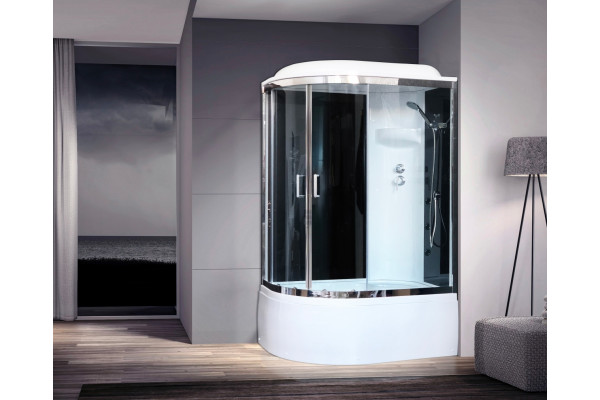 Душевая кабина Royal Bath RB 8120ВК6-ВT-CH R прямоугольная-асимметричная, поддон глубокий