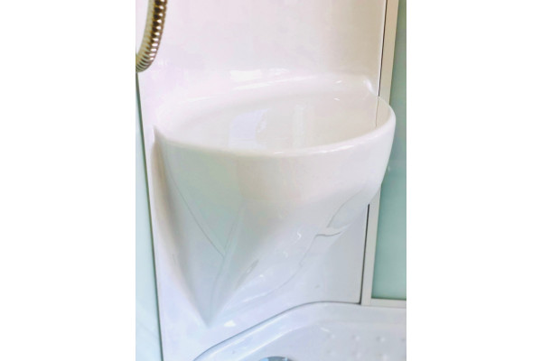 Душевая кабина Royal Bath RB 90HK7-WT-CH четверть круга, поддон низкий