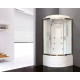 Душевая кабина Royal Bath RB 90BK2-M-CH четверть круга, поддон глубокий, с гидромассажем