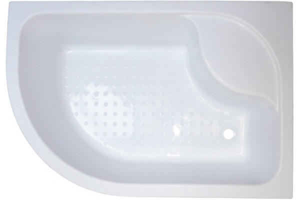 Душевой уголок Royal Bath RB 8120BK-C-CH R, с поддоном, прямоугольный-асимметричный, двери раздвижные