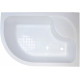 Душевой уголок Royal Bath RB 8120BK-C-CH R, с поддоном, прямоугольный-асимметричный, двери раздвижные