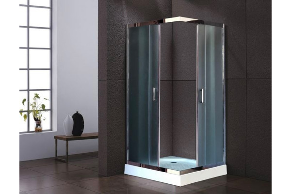 Душевой уголок Royal Bath RB 90НP-C-СН с поддоном, квадратный, двери раздвижные