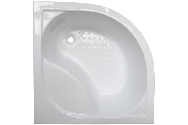 Душевой уголок Royal Bath RB 100BK-C-CH с поддоном, четверть круга, двери раздвижные