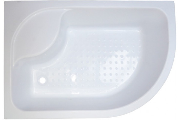 Душевой уголок Royal Bath RB 8120BK-C-CH L, с поддоном, прямоугольный-асимметричный, двери раздвижные