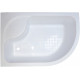 Душевой уголок Royal Bath RB 8120BK-C-CH L, с поддоном, прямоугольный-асимметричный, двери раздвижные