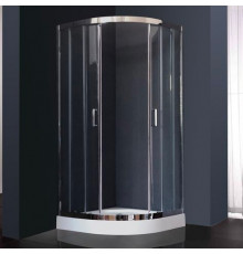 Душевой уголок Royal Bath RB 100HK-T-CH с поддоном, четверть круга, двери раздвижные