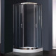 Душевой уголок Royal Bath RB 100HK-T-CH с поддоном, четверть круга, двери раздвижные