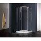 Душевой уголок Royal Bath RB 100HK-T-CH с поддоном, четверть круга, двери раздвижные