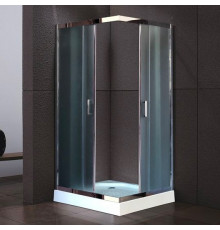 Душевой уголок Royal Bath RB 80НP-C-СН с поддоном, квадратный, двери раздвижные