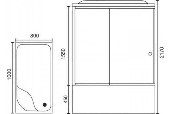 Душевая кабина Royal Bath BP RB8100BP1-M-L прямоугольная, поддон глубокий