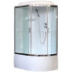 Душевая кабина Royal Bath RB8120BK1-T-CH-L+EL поддон глубокий, стекло прозрачное