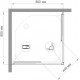 Душевой уголок Royal Bath HPD RB80 HPD-T-CH 80x80 квадратный, двери раздвижные