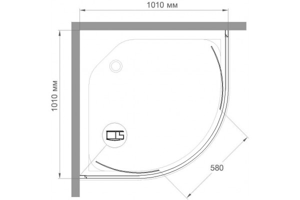 Душевой уголок Royal Bath HKD RB 100 HKD-T 100x100 четверть круга, двери раздвижные