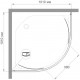 Душевой уголок Royal Bath HKD RB 100 HKD-T 100x100 четверть круга, двери раздвижные