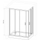 Душевой уголок Royal Bath HPD RB 8100 HPD-C 100x80 прямоугольный, двери раздвижные