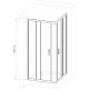 Душевой уголок Royal Bath HPD RB8090HPD-C-CH 90x80 прямоугольный, двери раздвижные