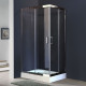Душевой уголок Royal Bath HPD RB8090 HPD-T-CH 90x80 прямоугольный, двери раздвижные