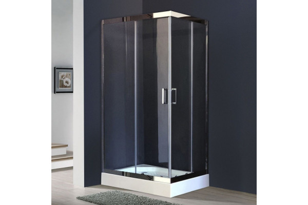 Душевой уголок Royal Bath HPD RB9100HPD-T-CH 100x90 прямоугольный, двери раздвижные