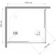 Душевой уголок Royal Bath HPD RB9100HPD-T-CH 100x90 прямоугольный, двери раздвижные