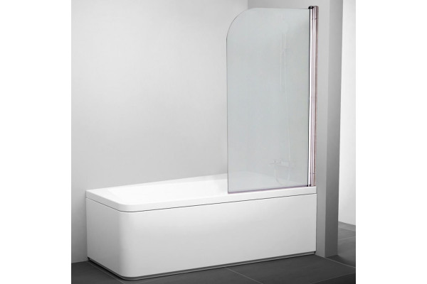 Шторка на ванну Royal Bath RBBV814-СН 80х140 распашная, стекло матовое, рифленое