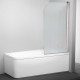 Шторка на ванну Royal Bath RBBV814-СН 80х140 распашная, стекло матовое, рифленое