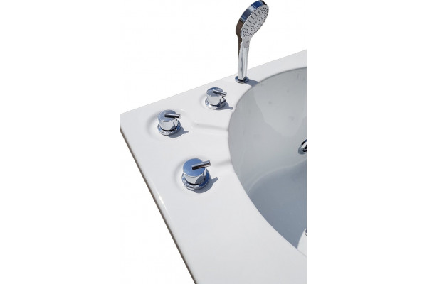 Смеситель Royal Bath Hardon RB611 на борт ванны двухвентильный, серебро