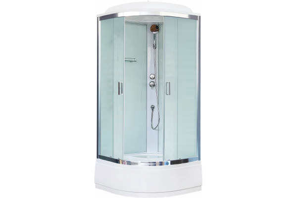 Душевая кабина Royal Bath CK RB90CK5-WC-CH четверть круга, поддон средний