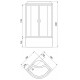 Душевая кабина Royal Bath CK RB90CK5-WC-CH четверть круга, поддон средний